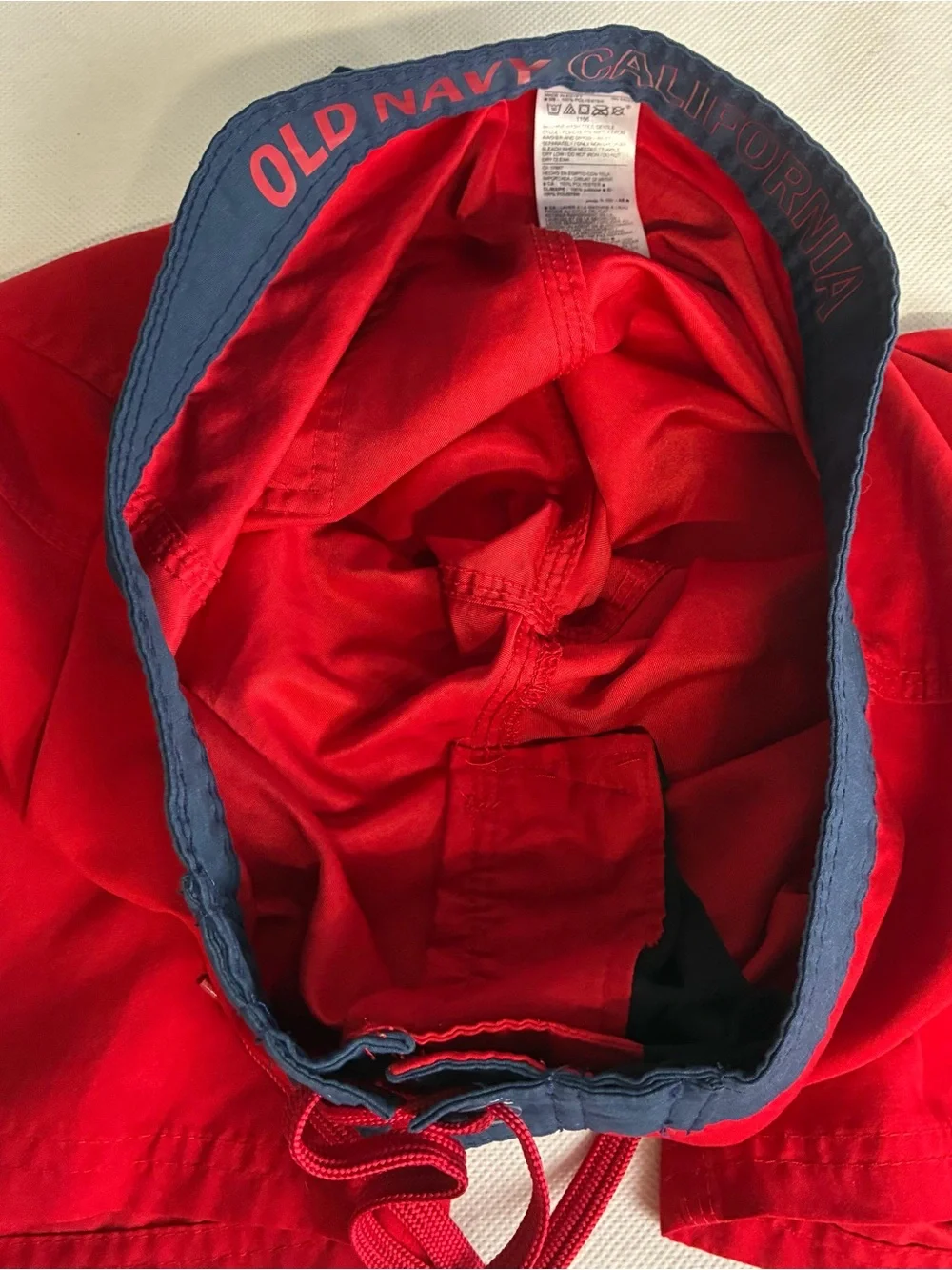 Old Navy Board Shorts Men’s Sz 28 Red Navy Surf Swim